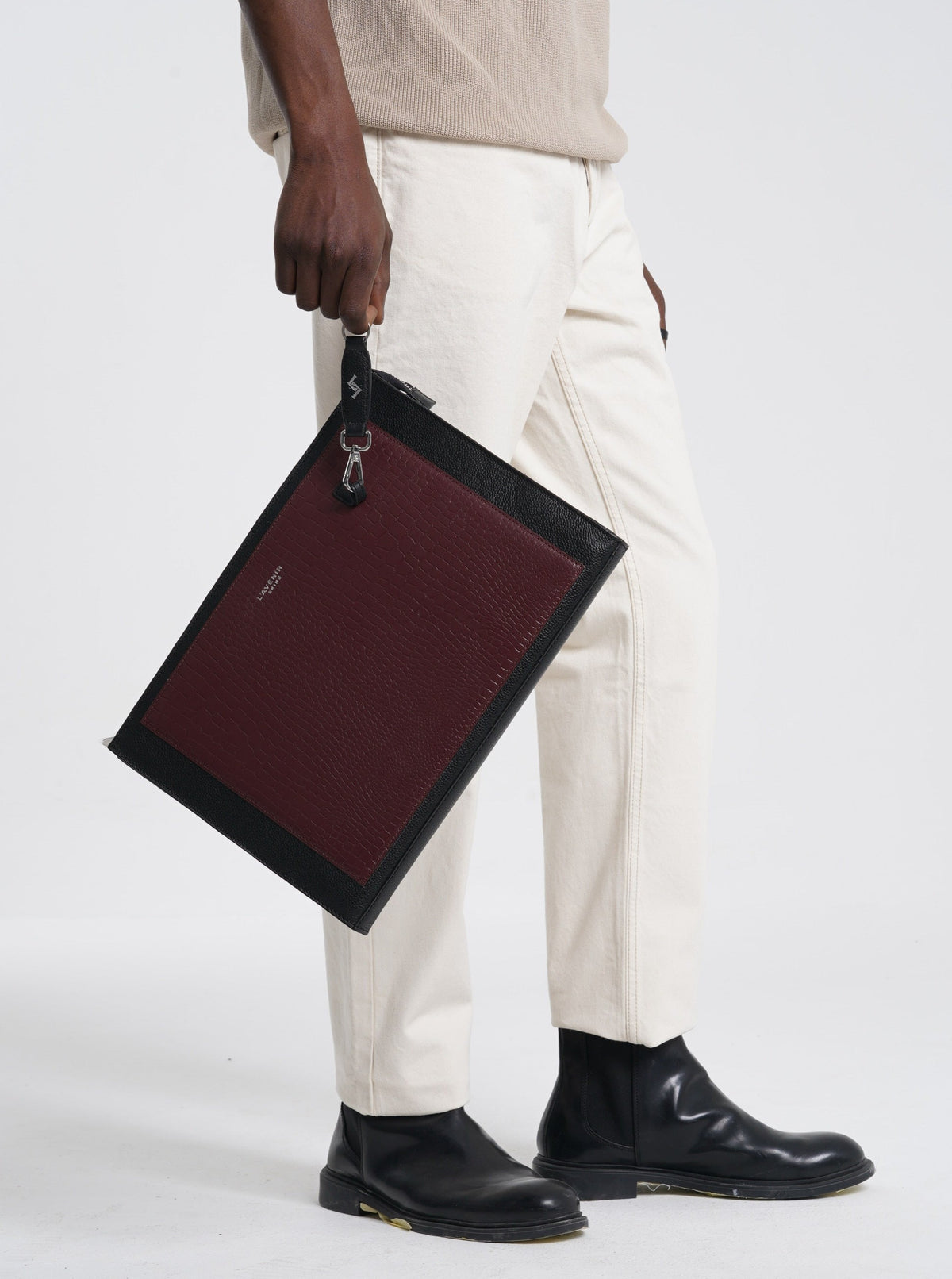 Unisex Esmé Laptop Sleeve - Wine & Black