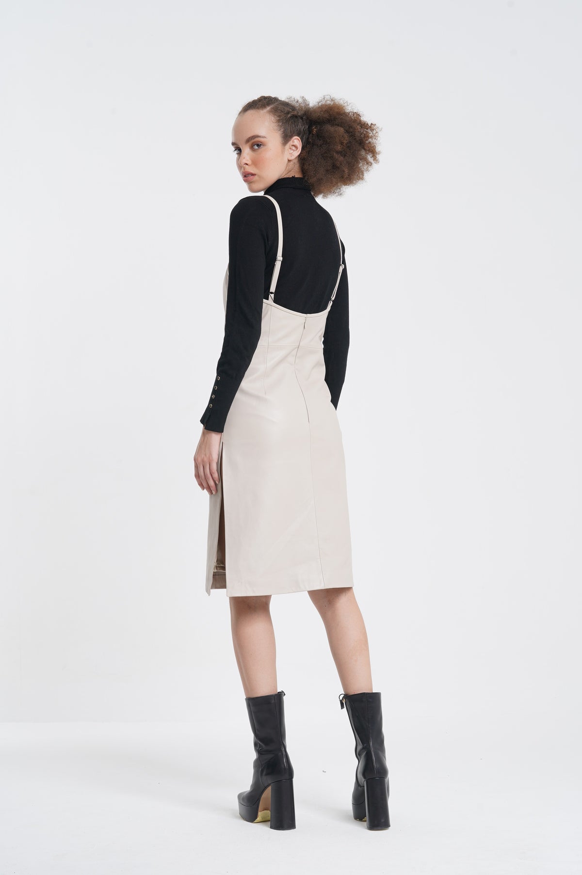 Freydis - Leather Dress - Off White