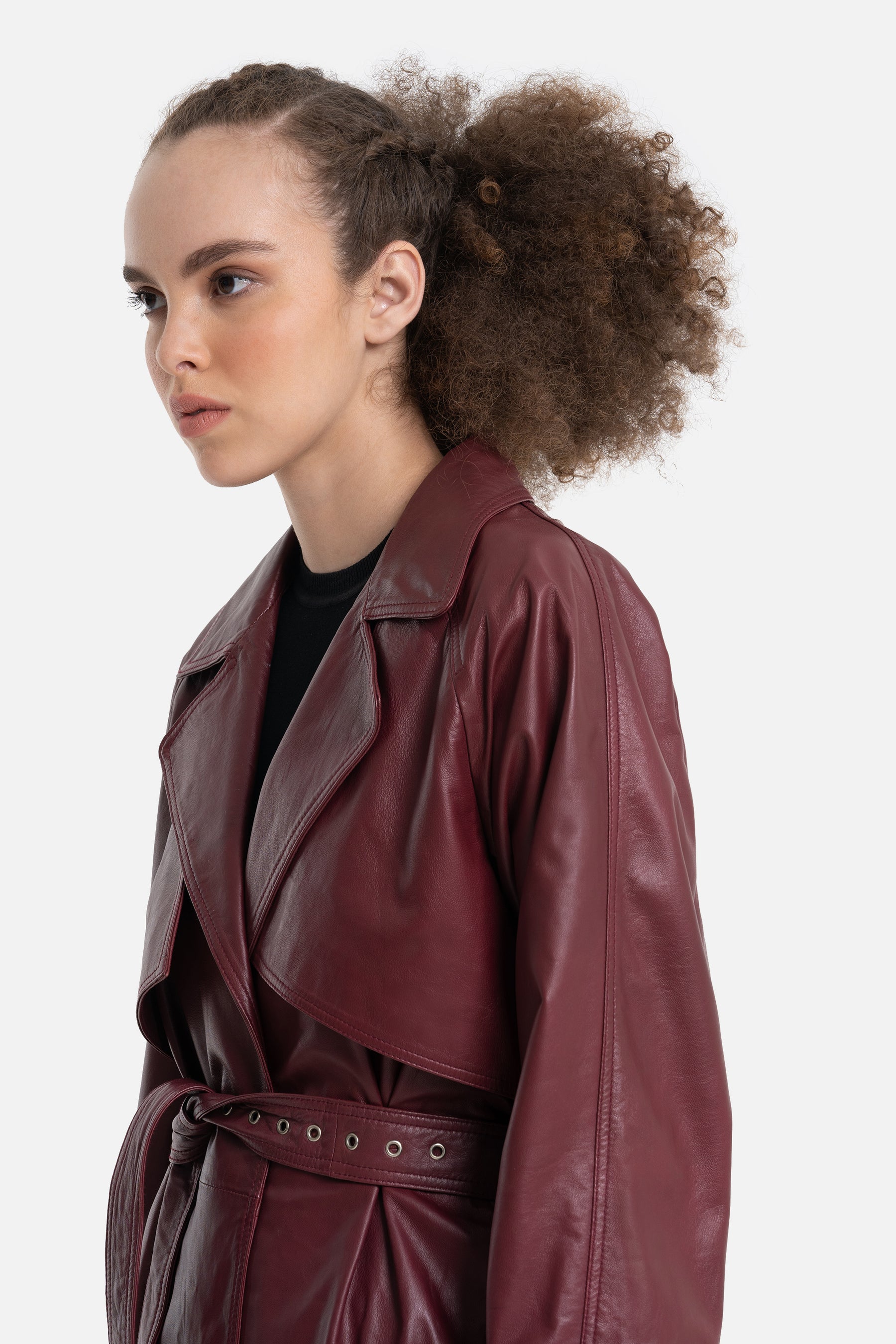 Helga - Leather Wrap - Wine