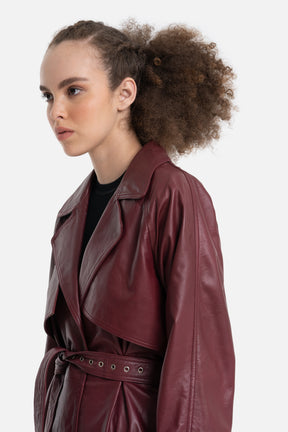 Helga - Leather Wrap - Wine