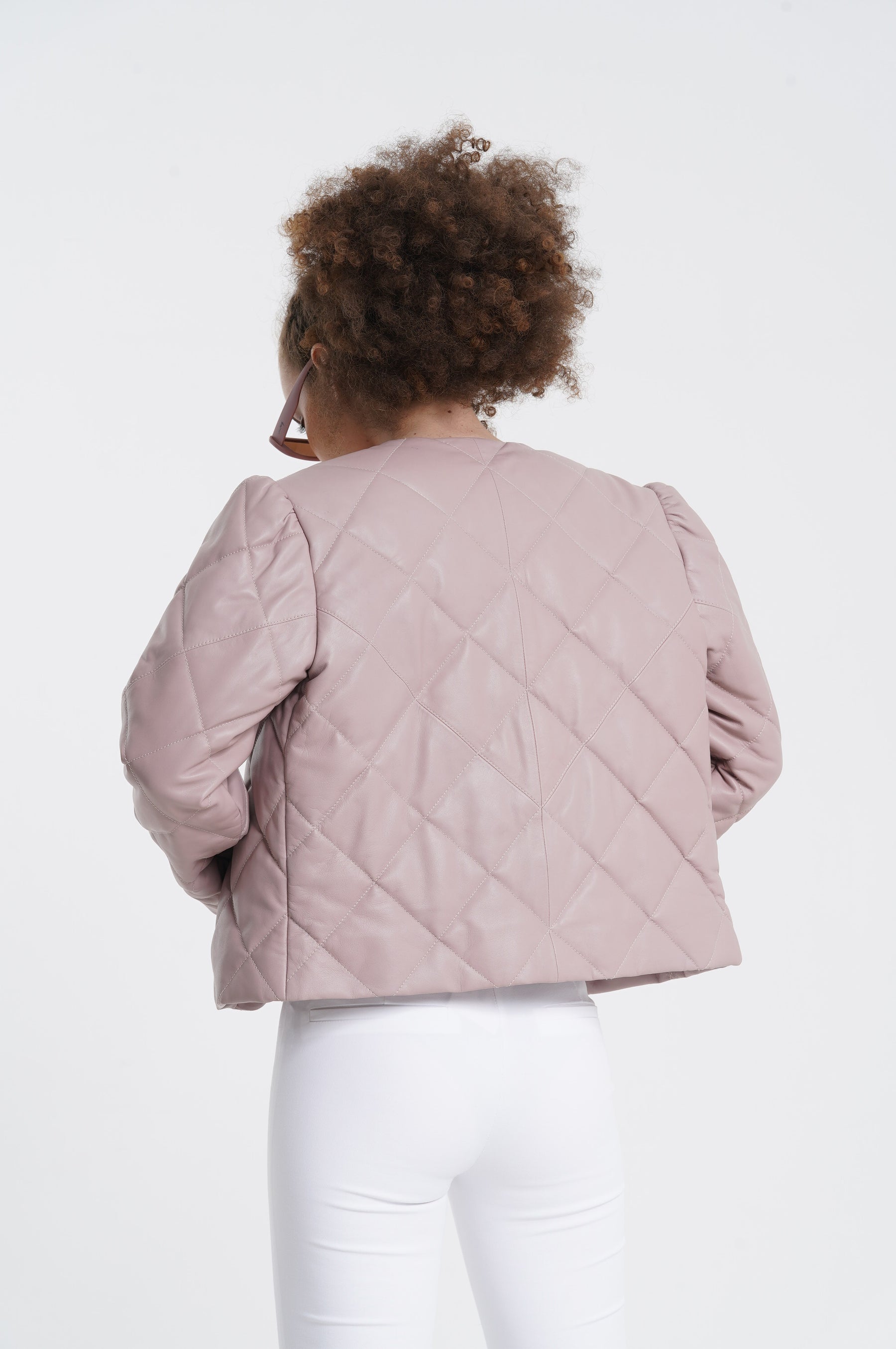Pia Mia - Leather Quilted Jacket - Mouve
