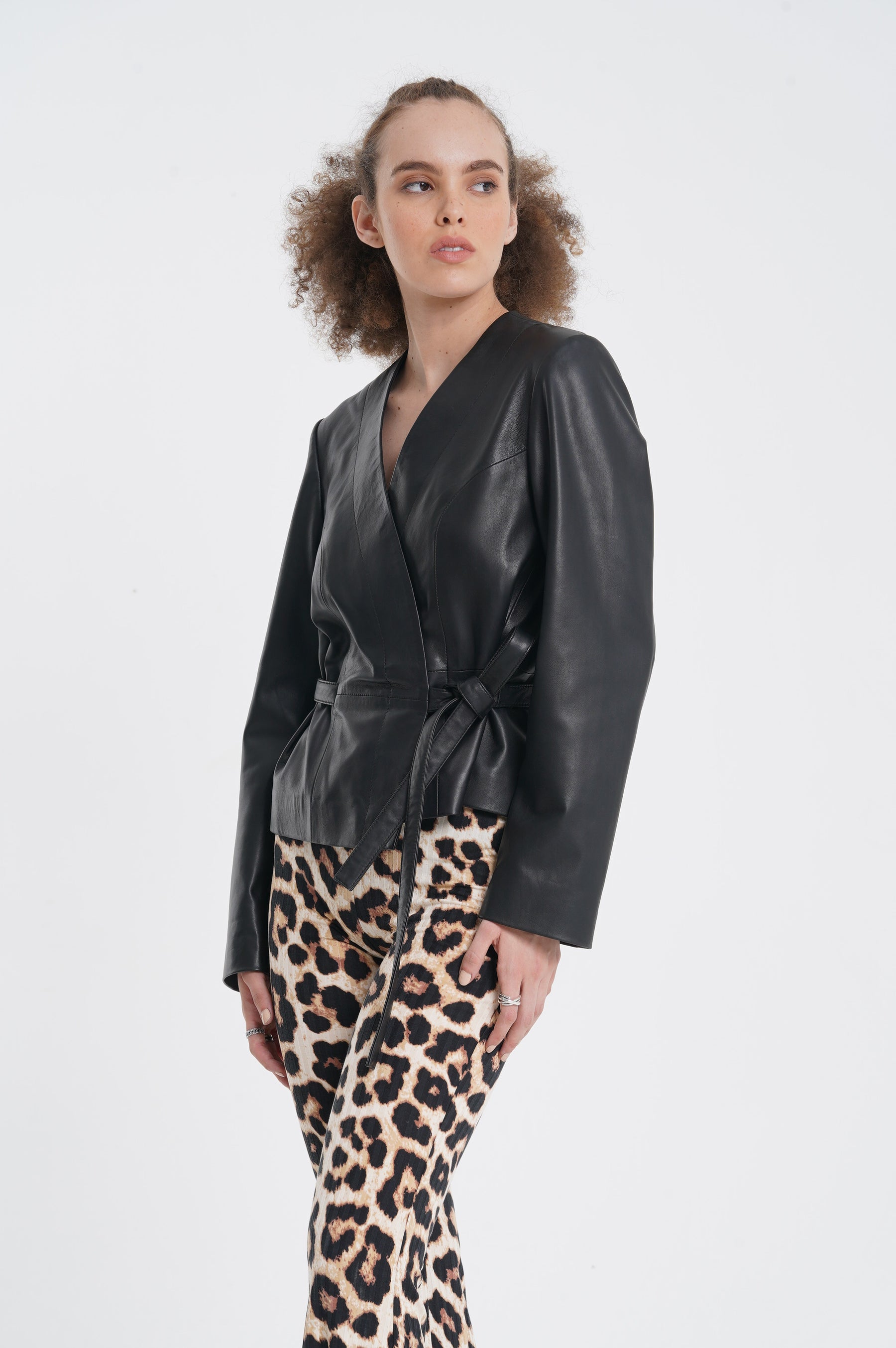 Kyara - Leather Wrap - Black