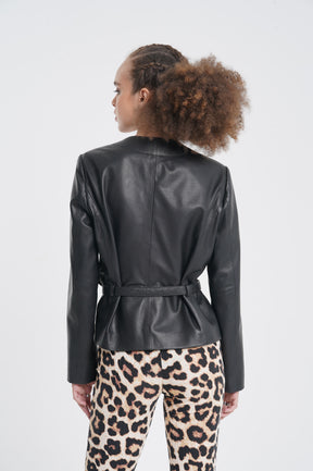 Kyara - Leather Wrap - Black