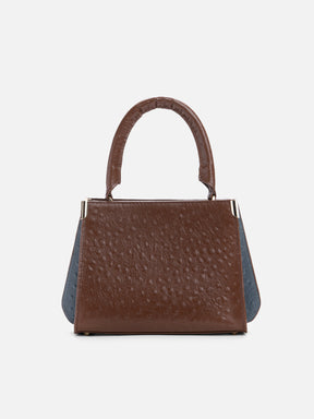 PHILIPPA HANDBAG - GREY & BROWN