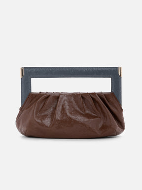 Doucette Clutch Bag - Grey and Brown