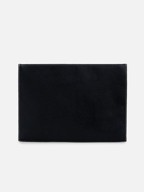 Men's Bifold Wallet - All Black With White Stitching