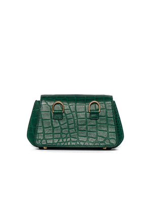 THE CHAIN DETAILED RENEE BELT BAG - HUNTER GREEN