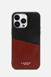 Iphone Case - Card Pocket - Black and Red Potting Soil