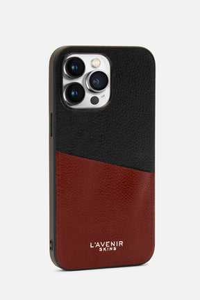 Iphone Case - Card Pocket - Black and Red Potting Soil