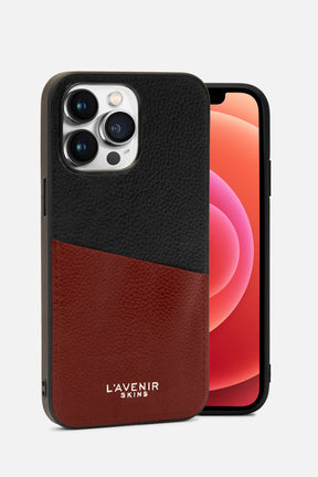 Iphone Case - Card Pocket - Black and Red Potting Soil