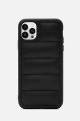 Iphone Puffer Case - Quilted - Grainy Black