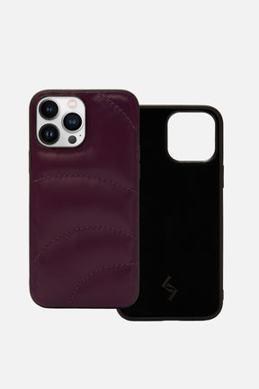 Iphone Case Quilted - Curvy Puffy - Plum