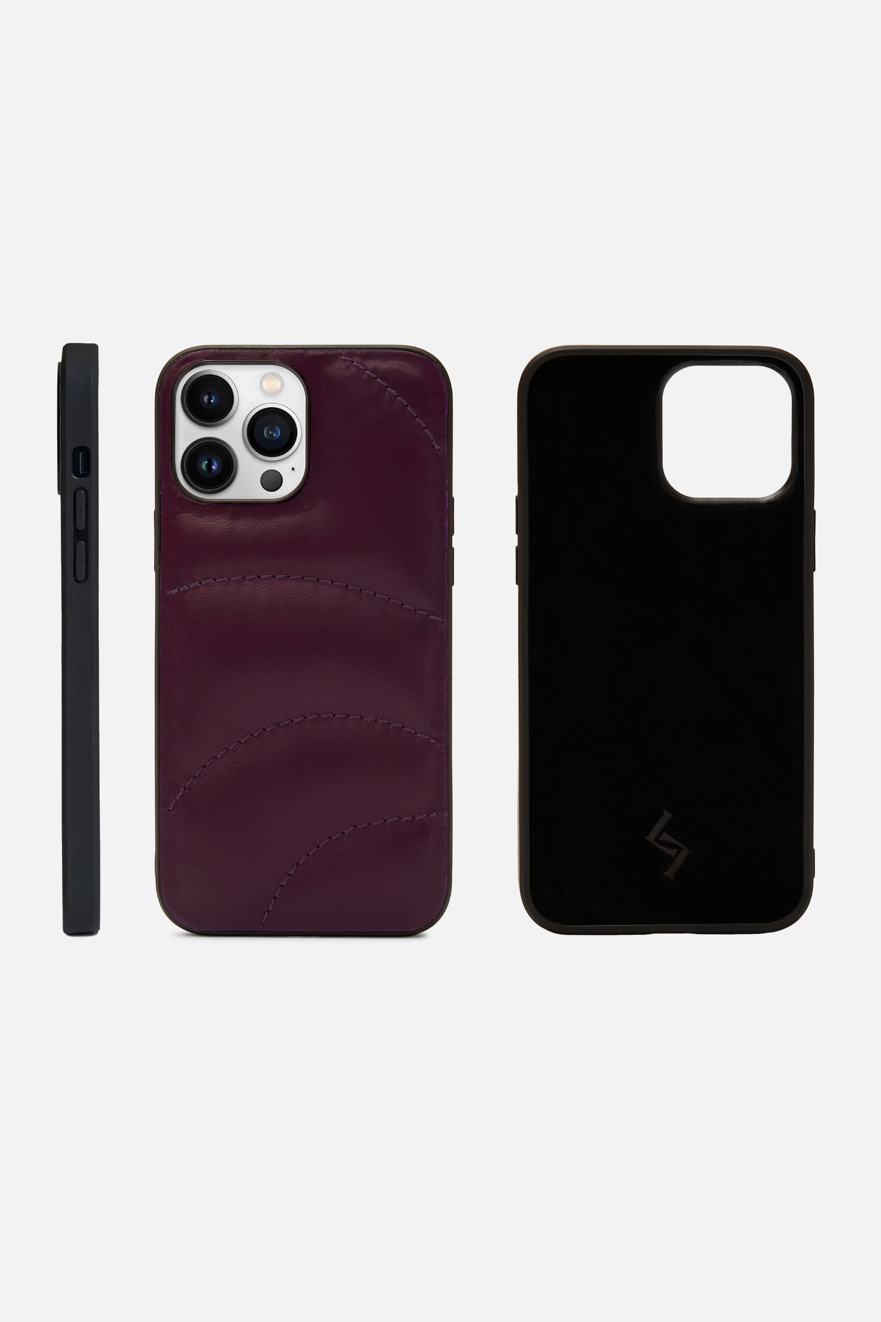 Iphone Case Quilted - Curvy Puffy - Plum