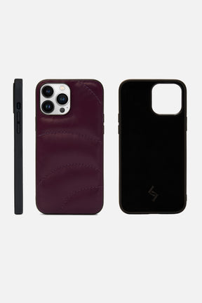 Iphone Case Quilted - Curvy Puffy - Plum