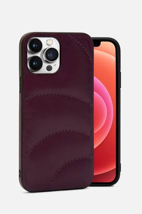 Iphone Case Quilted - Curvy Puffy - Plum