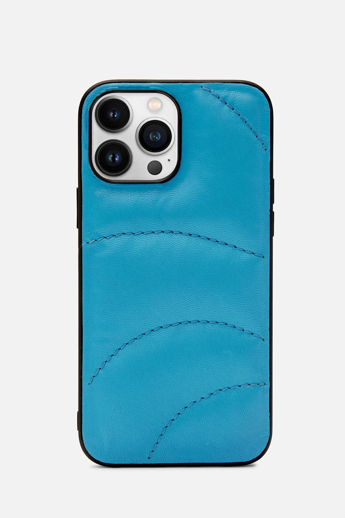 iPhone Case Quilted - Curvy Puffy - Malibu Blue