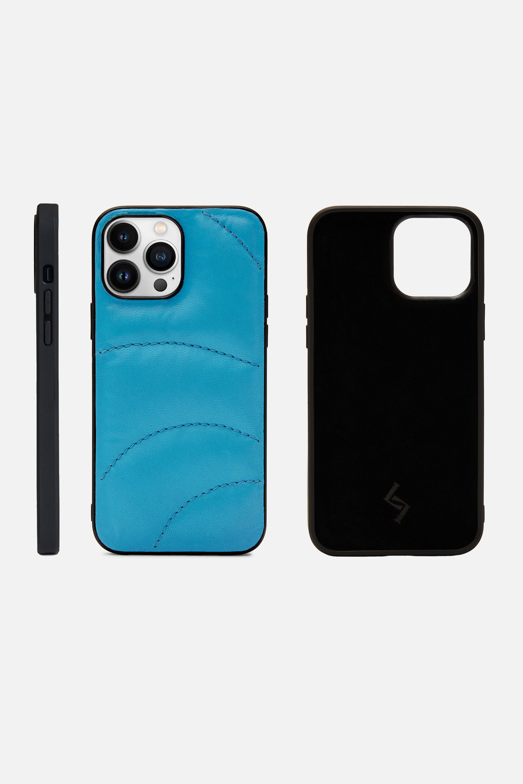 Iphone Case Quilted - Curvy Puffy - Malibu Blue