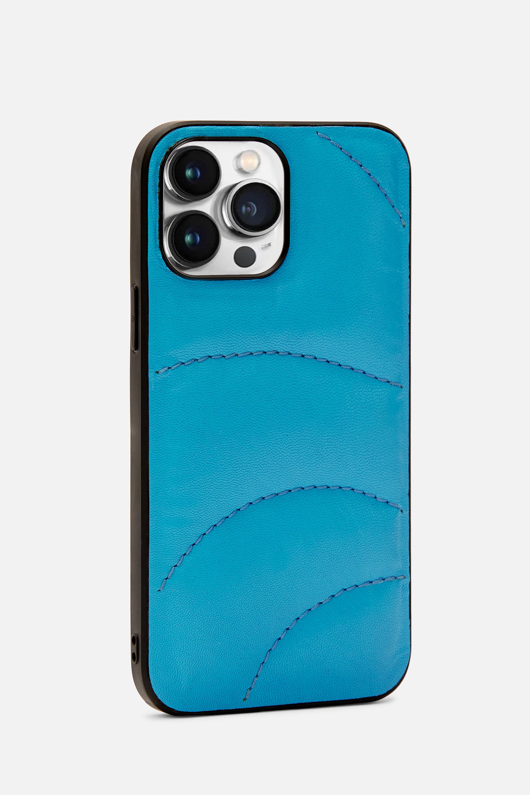Iphone Case Quilted - Curvy Puffy - Malibu Blue