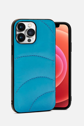 Iphone Case Quilted - Curvy Puffy - Malibu Blue