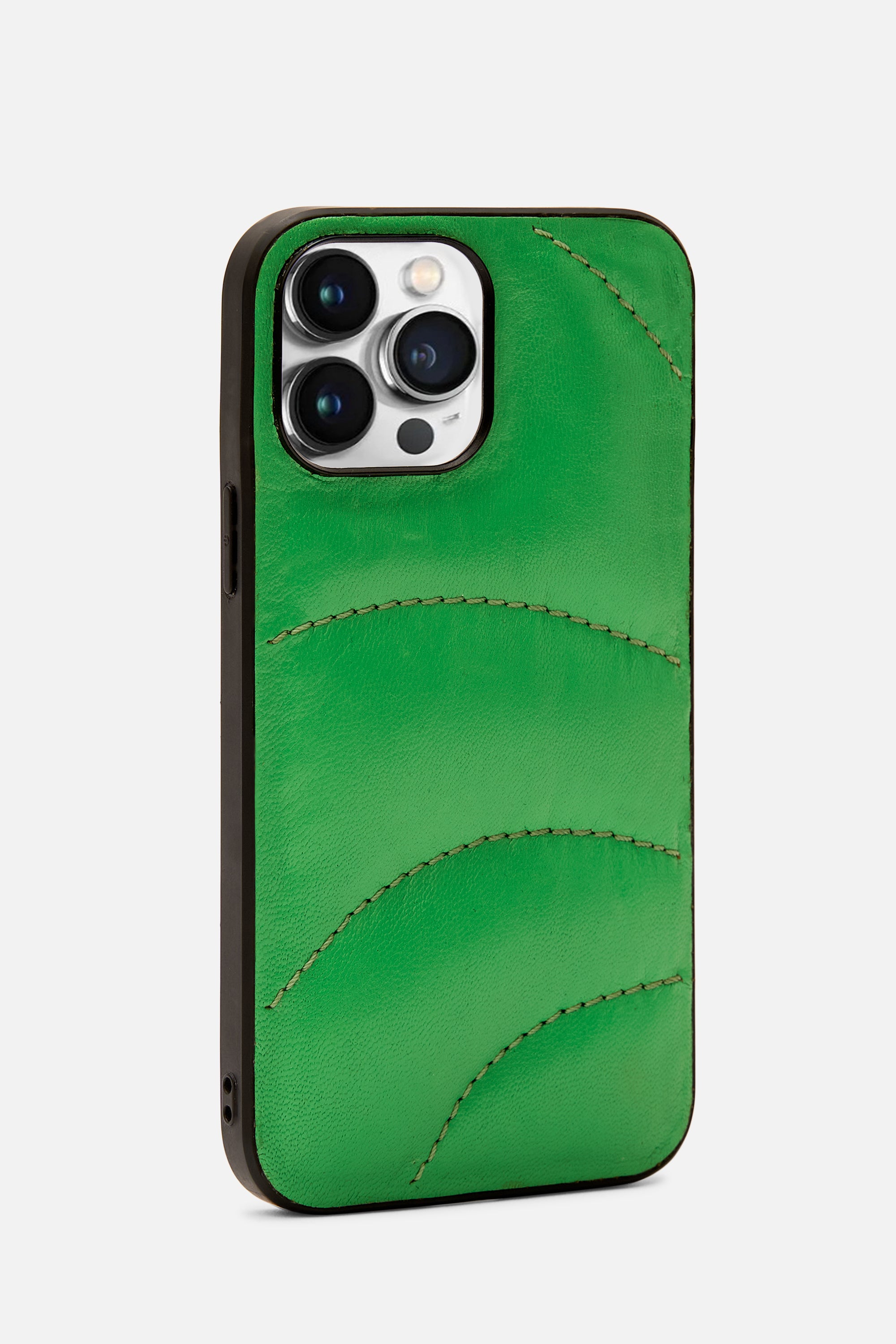 iPhone Case Quilted - Curvy Puffy - Lawn Green