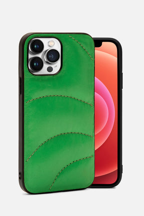 Iphone Case Quilted - Curvy Puffy - Lawn Green