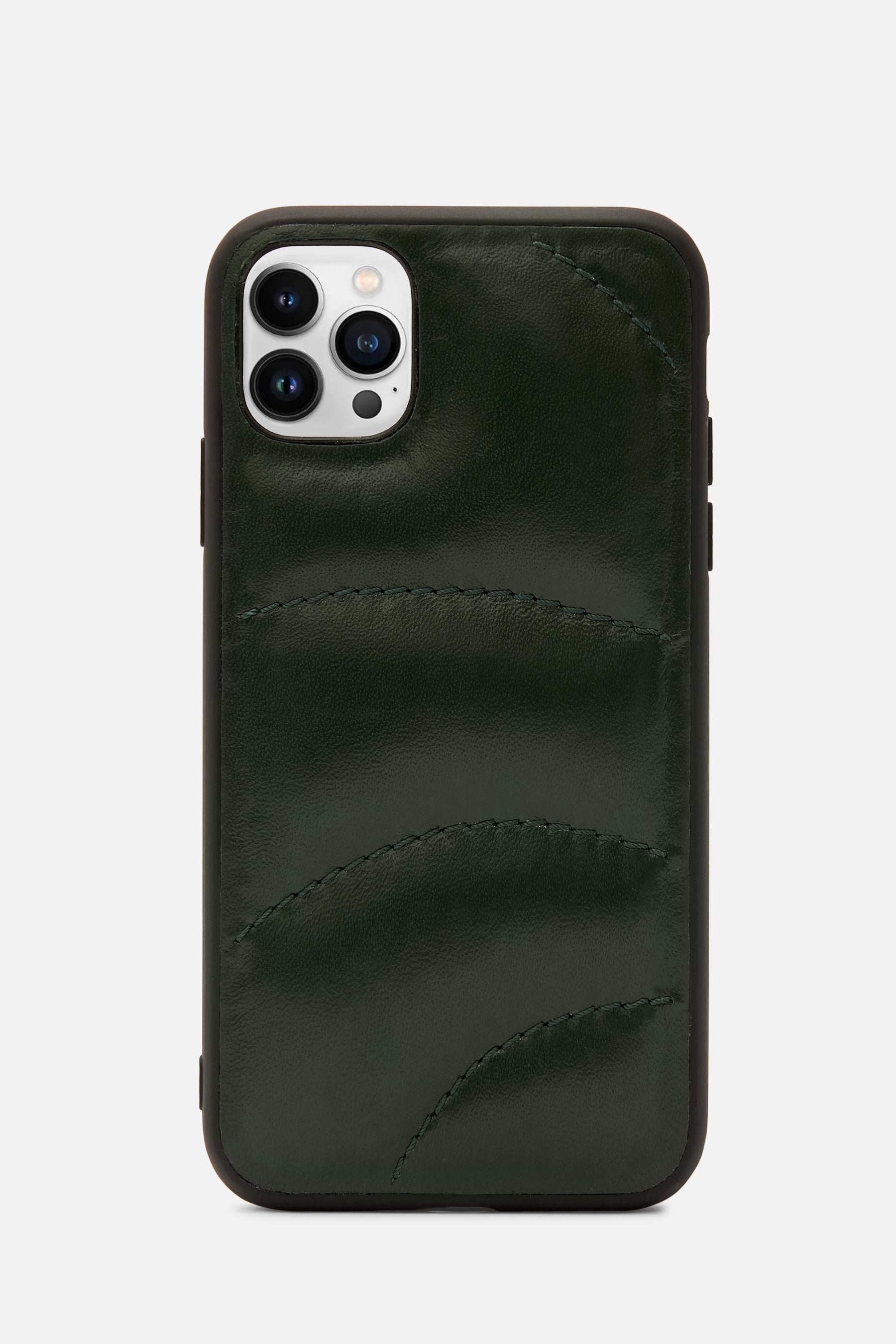 Iphone Case Quilted - Curvy Puffy - Forest Green