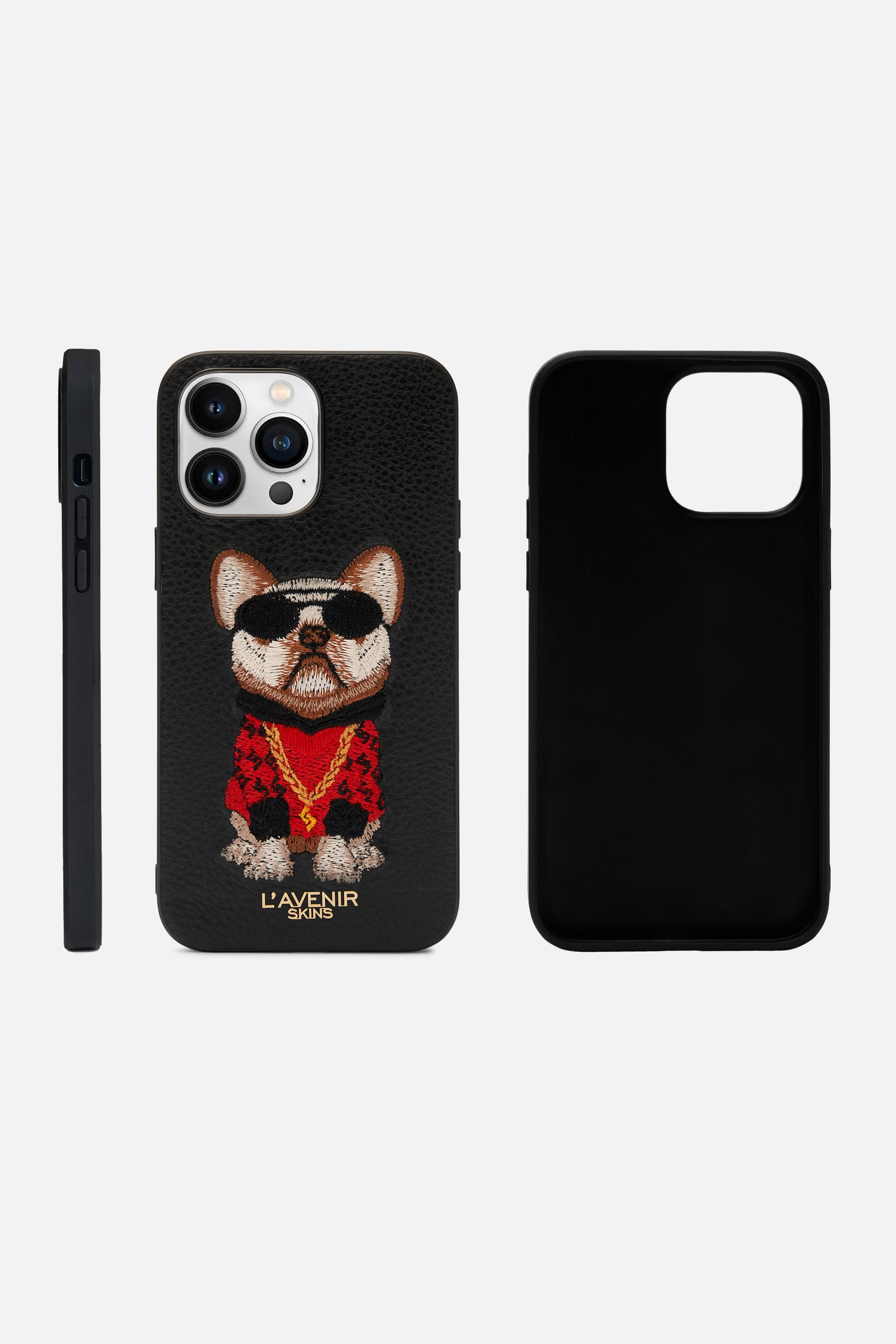 Iphone Case - Frenchie Bull Dog - Gangster Version - Black