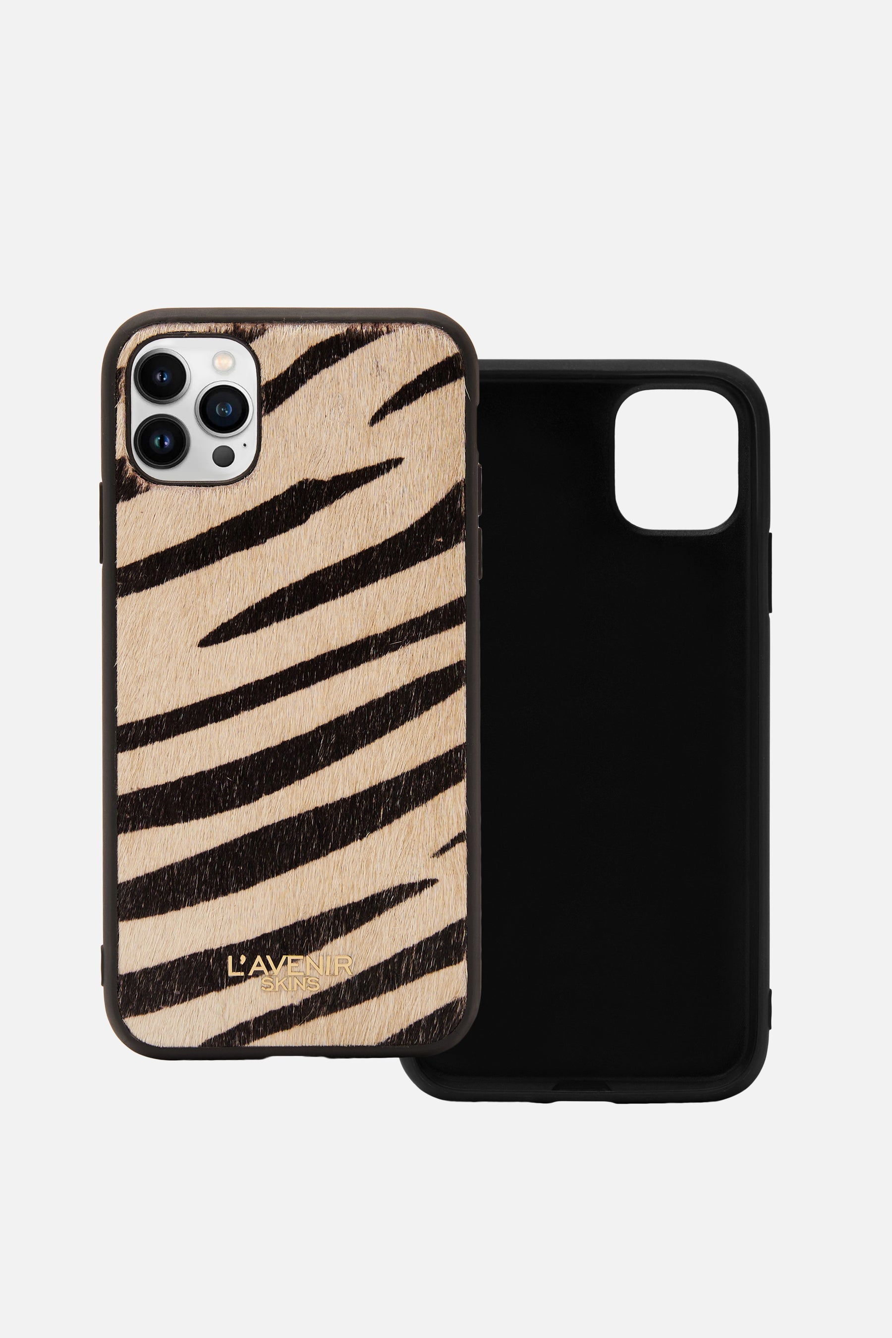 I PHONE CASE - HAIR ON LEATHER - ZEBRA PRINT
