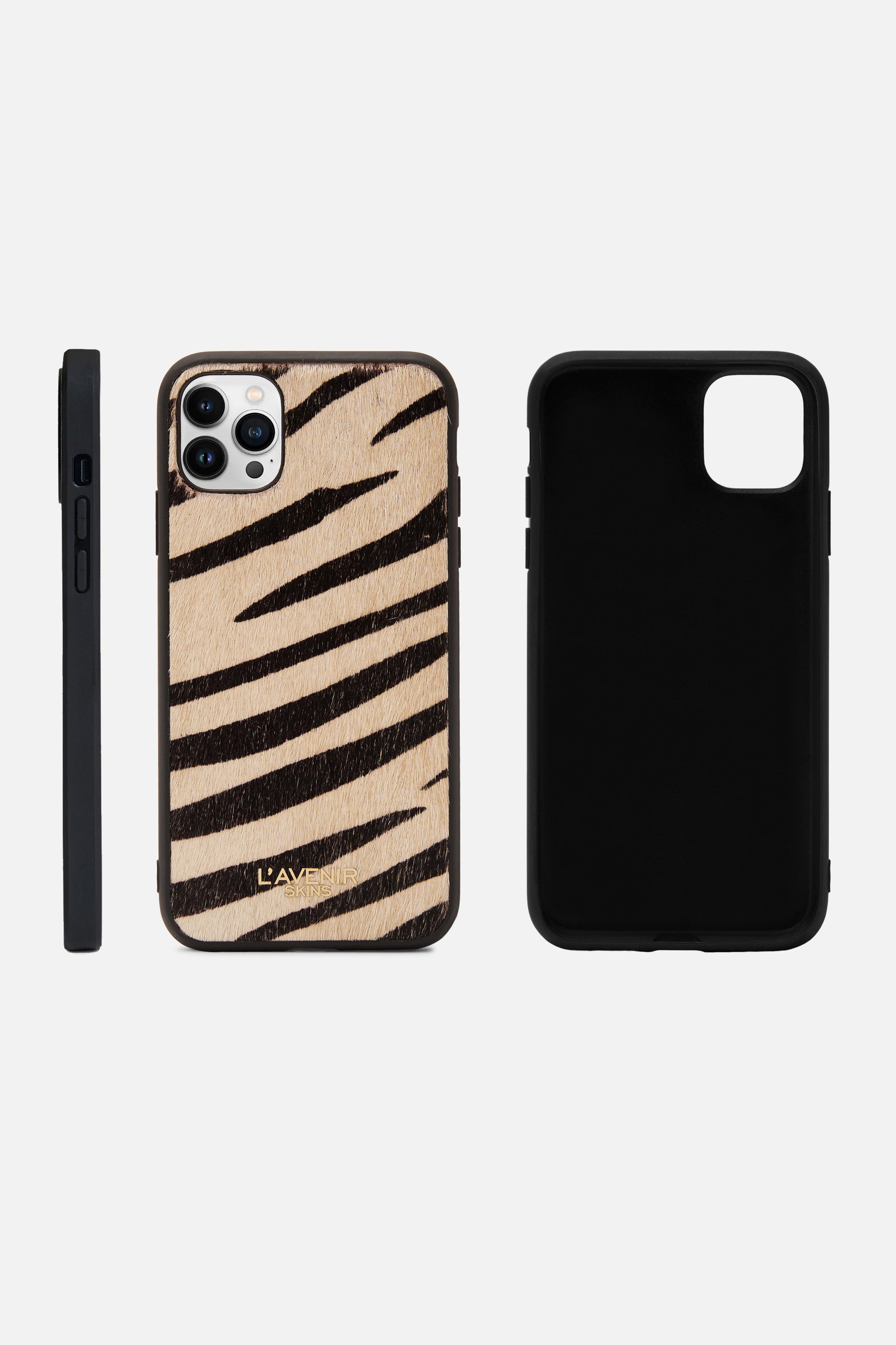 iPhone case - Hair On Leather - Zebra Print