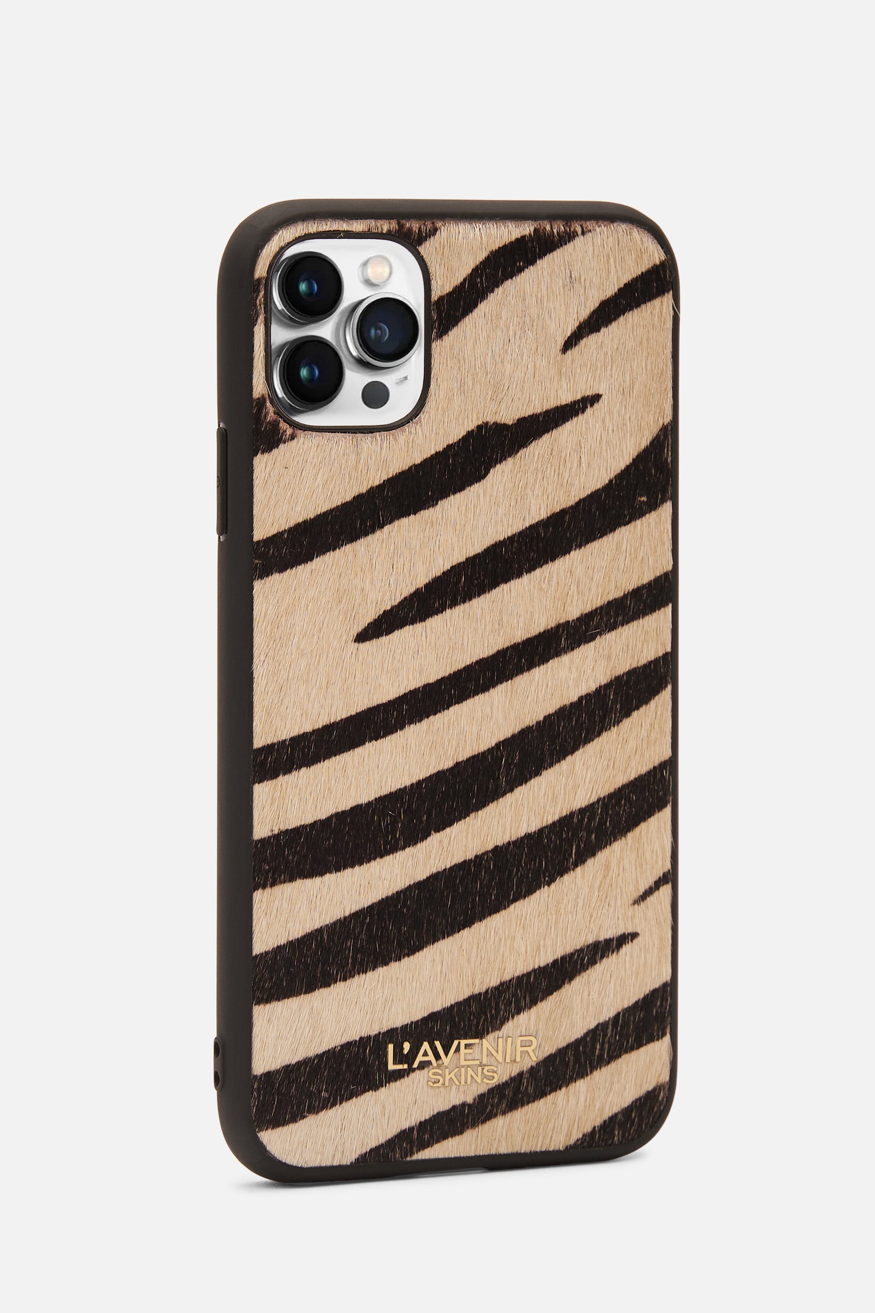 I PHONE CASE - HAIR ON LEATHER - ZEBRA PRINT