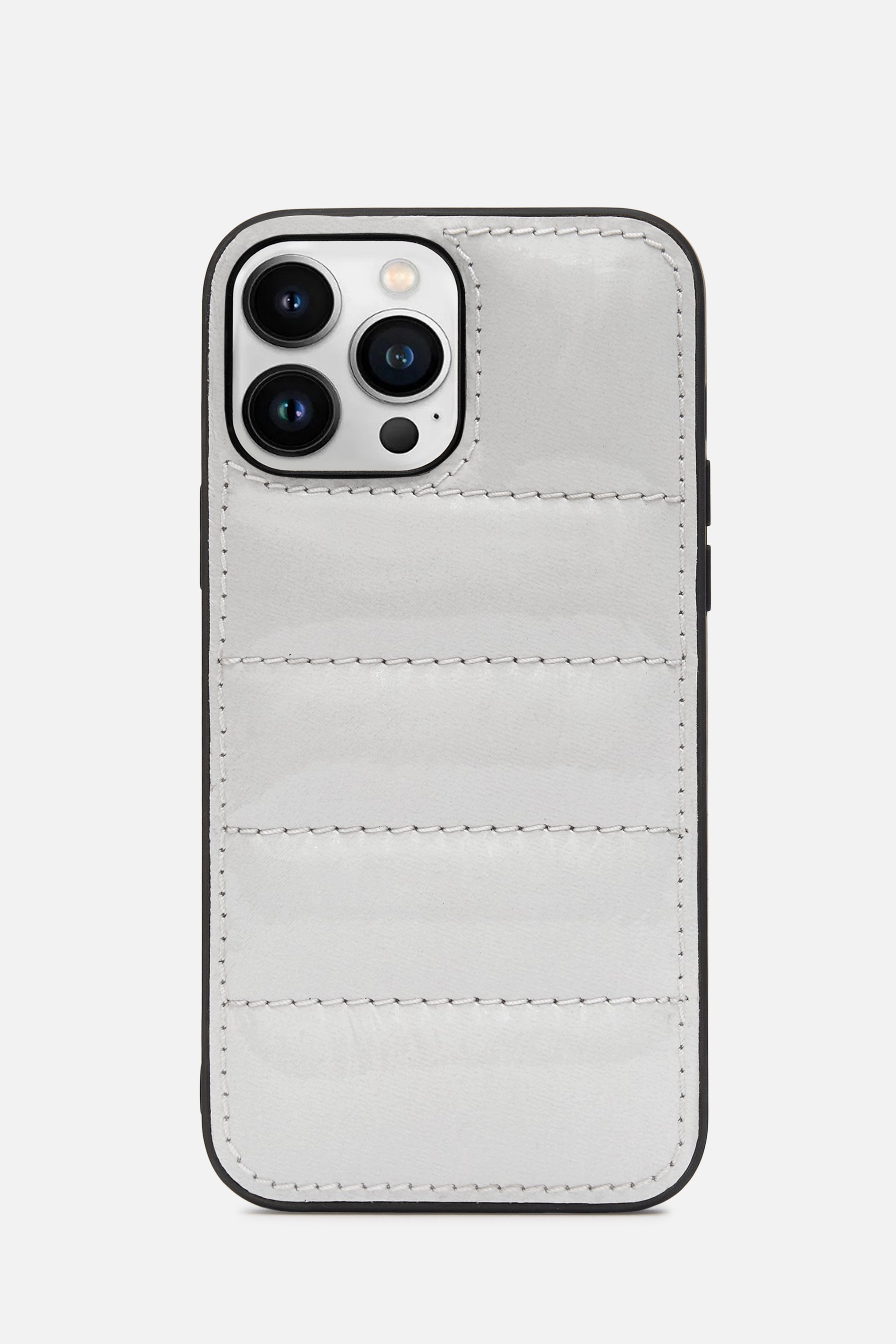 iPhone Puffer Case - Quilted - Duck White Patent
