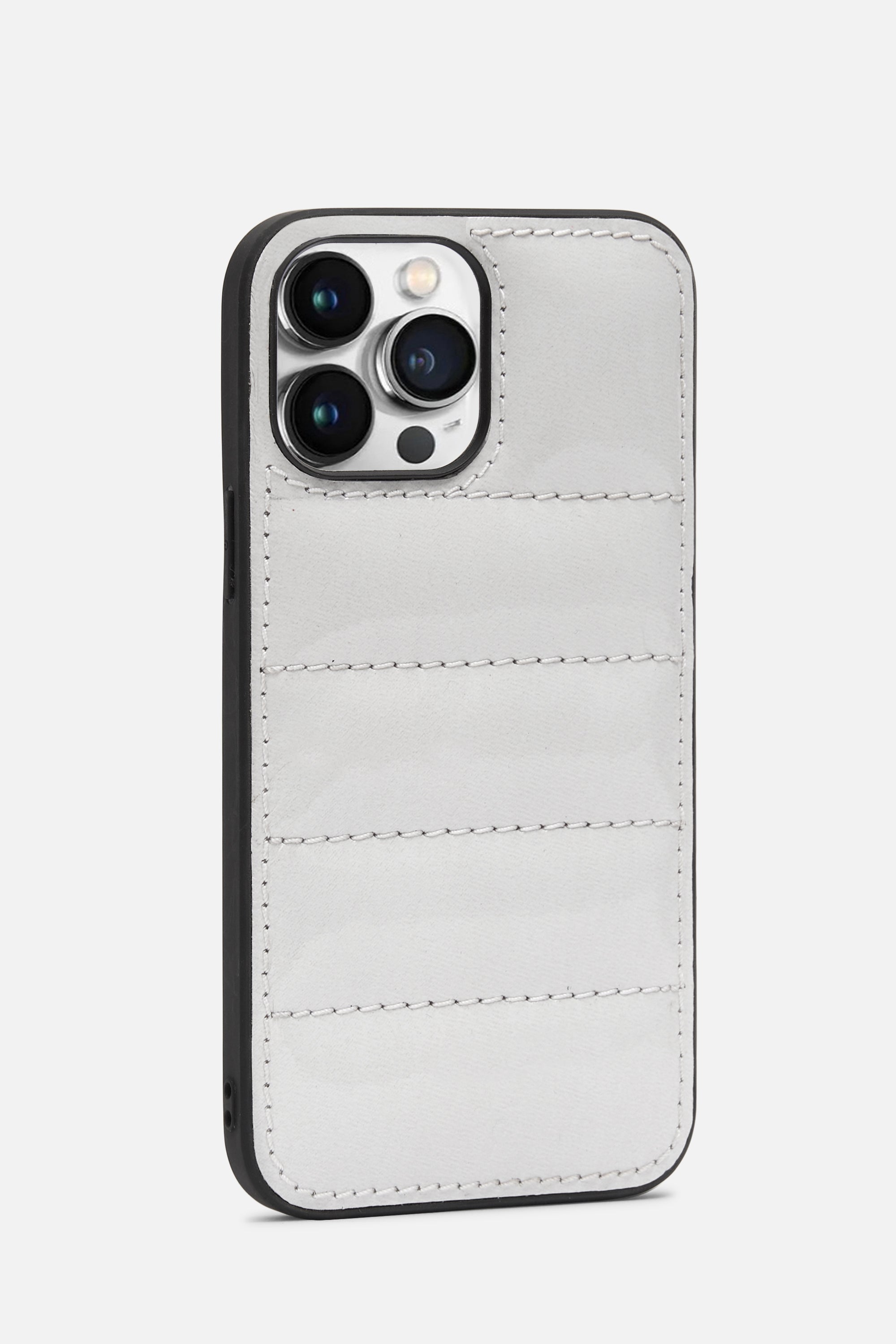 iPhone Puffer Case - Quilted - Duck White Patent