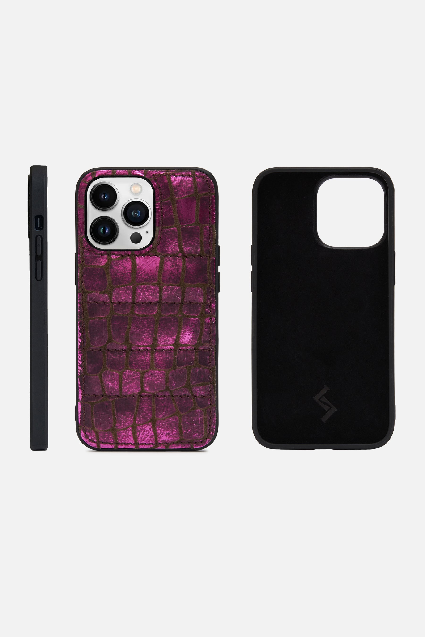 iPhone Puffer Case - Quilted - Purple Rose Metallic