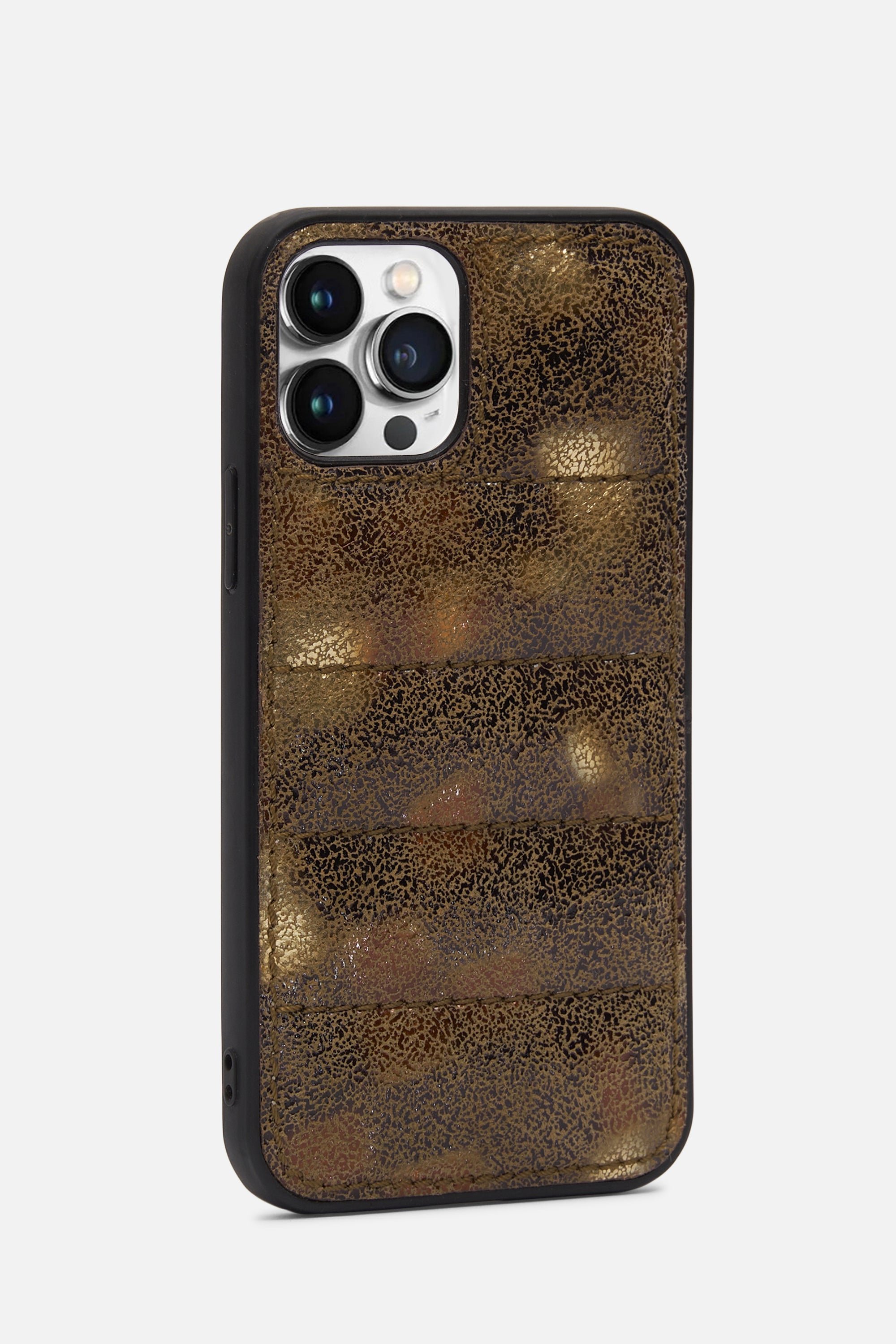 iPhone Puffer Case - Quilted - Ancient Rust Metallic