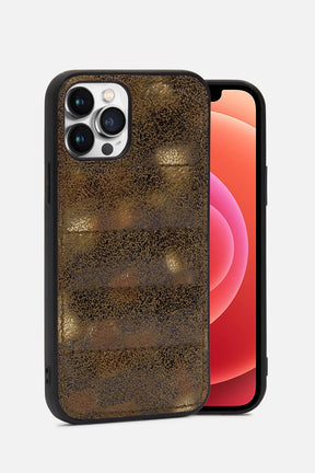 iPhone Puffer Case - Quilted - Ancient Rust Metallic