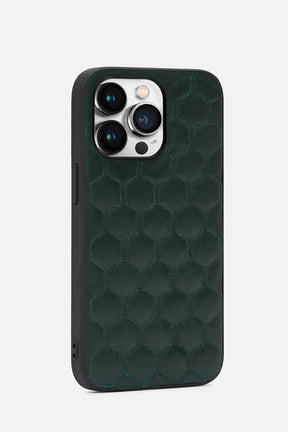 iPhone  Case - Honeycomb Quilting - Forest Green