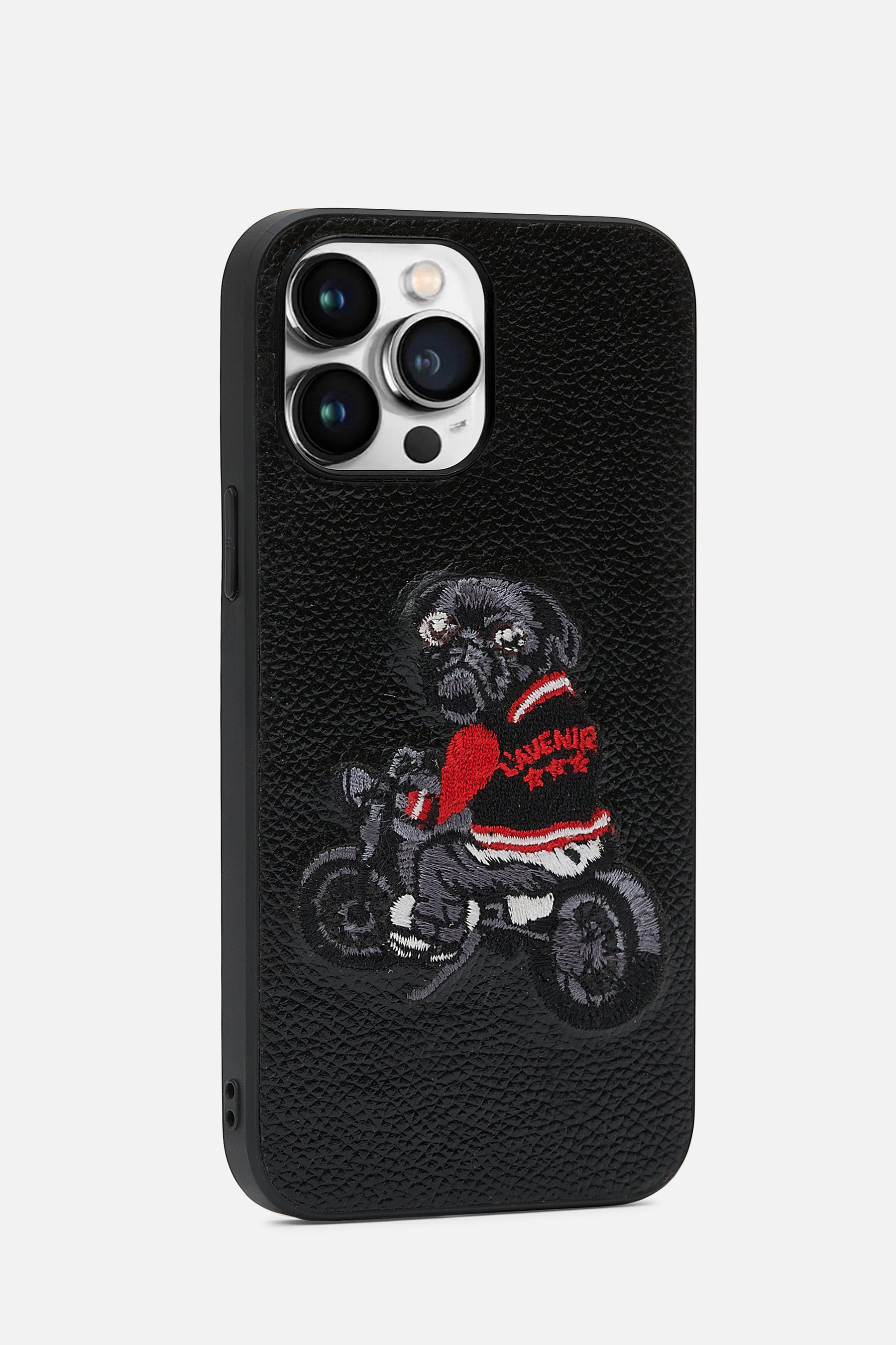 Iphone Case - Biker Pug Dog Version- Black