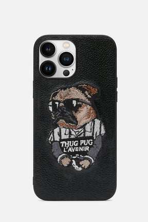 Iphone Case - Thug Pug Version- Black