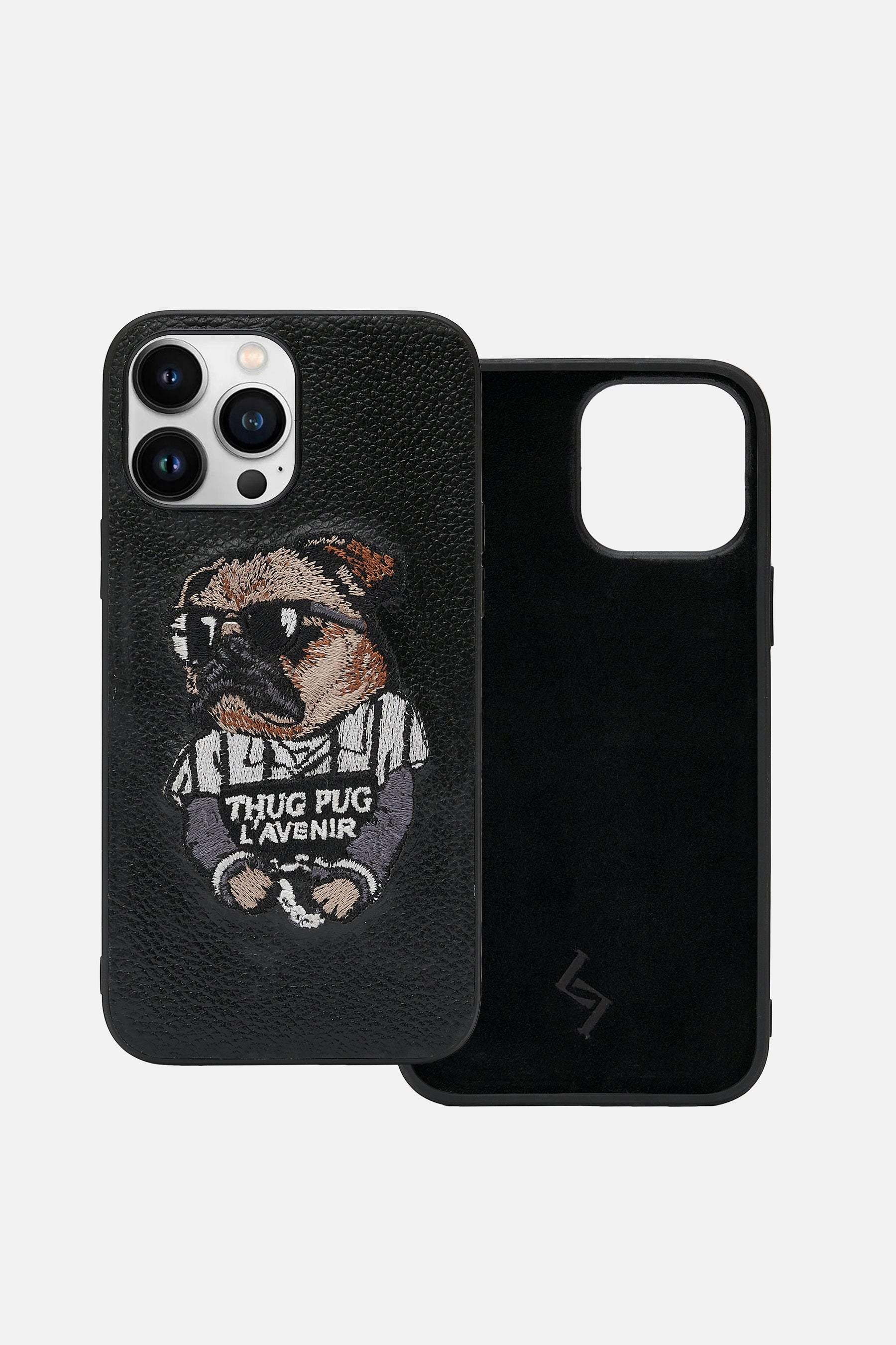 Iphone Case - Thug Pug Version- Black