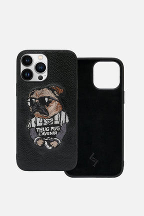 Iphone Case - Thug Pug Version- Black
