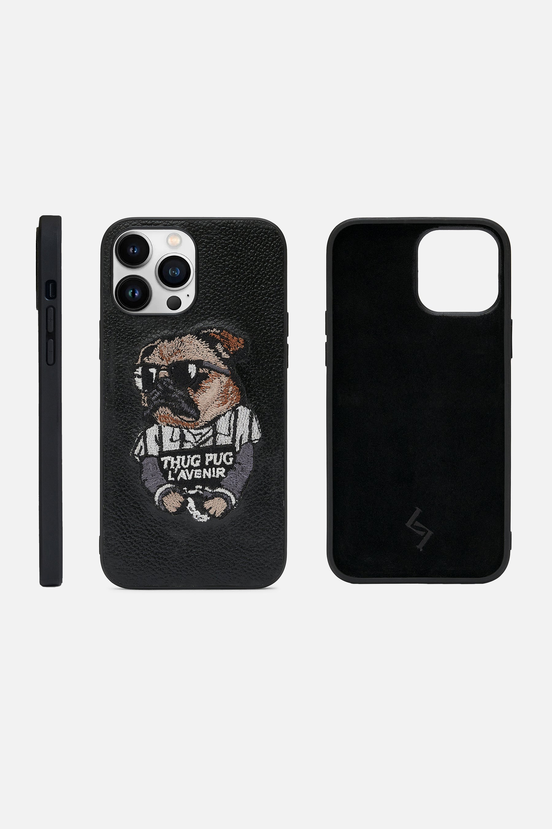 Iphone Case - Thug Pug Version- Black
