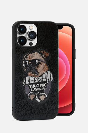 Iphone Case - Thug Pug Version- Black