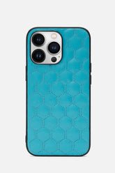 iPhone  Case - Honeycomb Quilting -Malibu Blue