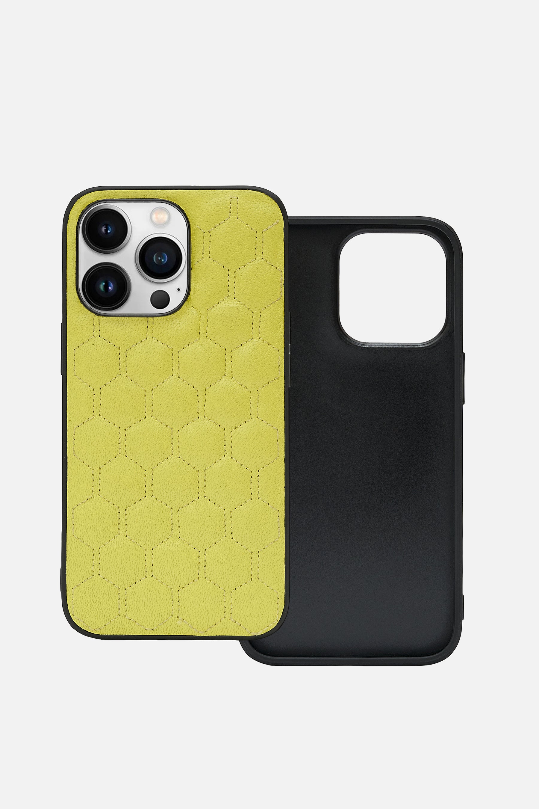 iPhone  Case - Honeycomb Quilting - Snapchat Yellow