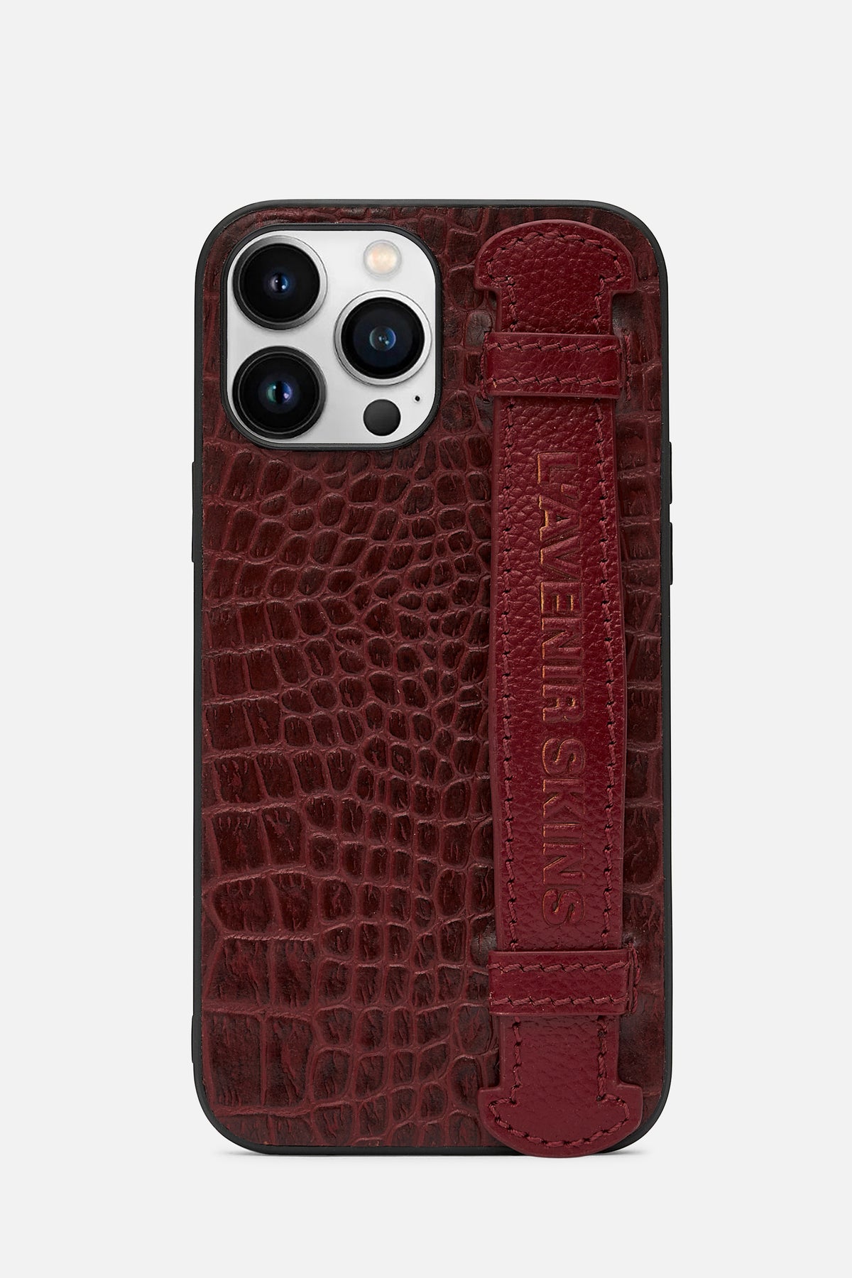 iPhone Case With Strap - Croco Red Potting Soil