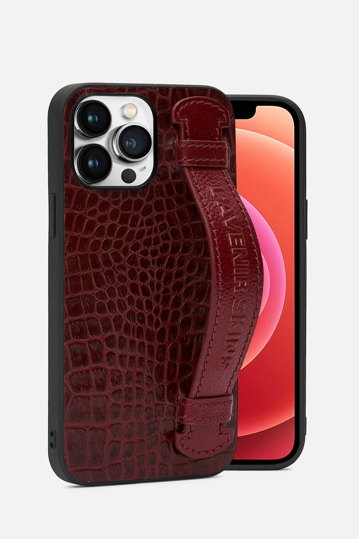 iPhone Case With Strap - Croco Red Potting Soil