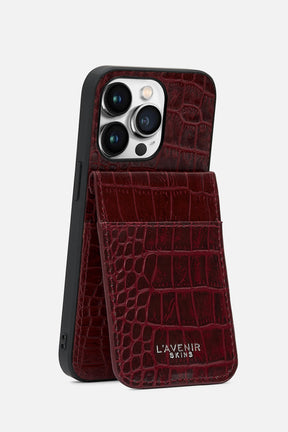 iPhone Wallet Case - Croco Red Potting Soil