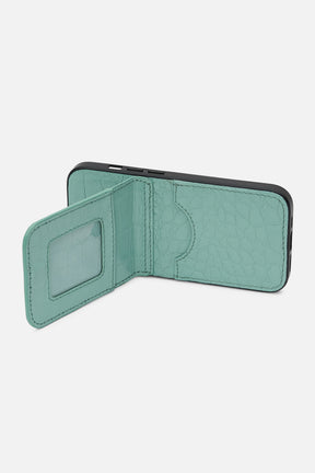 iPhone Wallet Case - Croco Teacup Teal