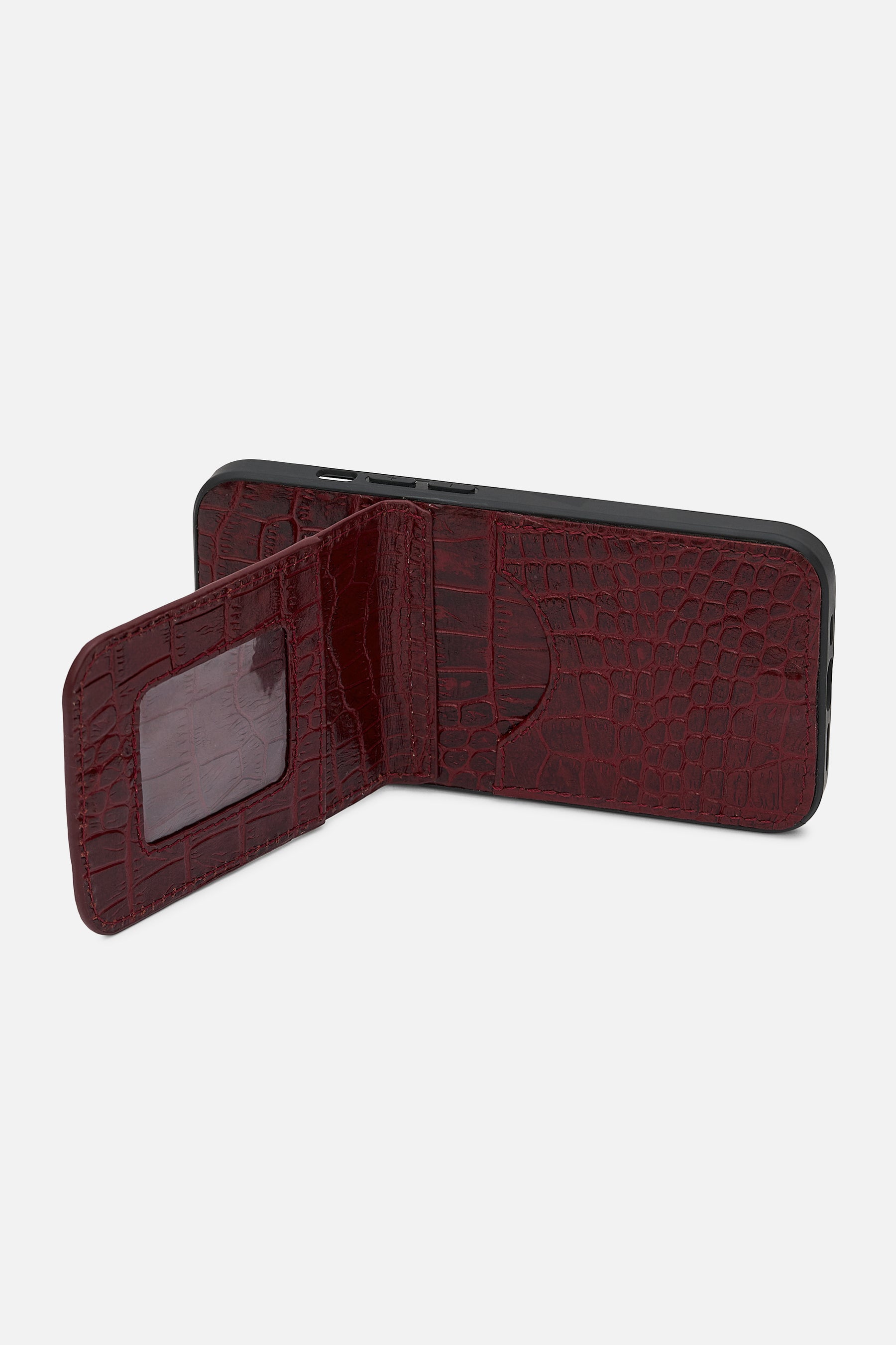 iPhone Wallet Case - Croco Red Potting Soil