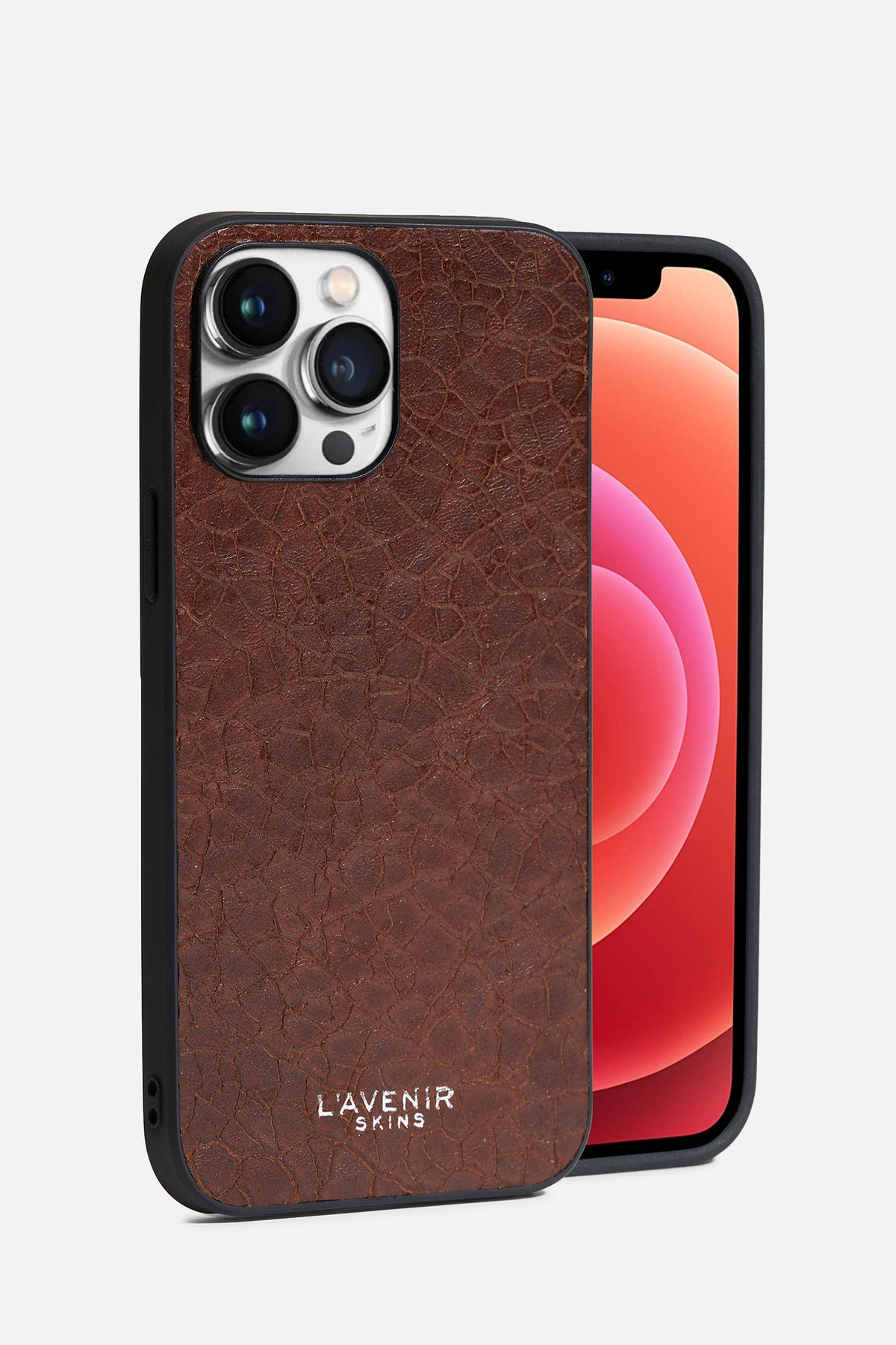 iPhone Solid Case - Crackle Leather - Brown